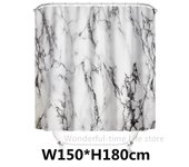 Black White Beautiful Modern Shower Curtains Bathroom Curtain Set Anti-Slip Bath Mat Soft Carpet Absorption Rugs Decor