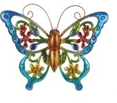 Home 3D Courtyard Garden Decorative Metal Butterfly Hanging Sculpture Wall Art