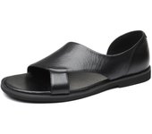 novedad Zapatillas de verano para hombre, zapatos de playa de cuero para exteriores