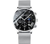 Hombre de negocios reloj automático de cuarzo reloj de pulsera resistente al agua