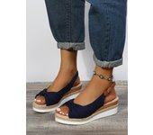 Fashion Women's Sandals, Open Pointed and Wedge, Gladiator Style, Lightweight Platform, Large Anti Slip Beach Shoes