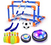 Hover Soccer Ball for Kids, 4-In-1 Air Floating Soccer , children's hockey ice Hockey curling collision electric Toy