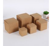 50Pcs Kraft Paper Box Square White Cardboard Box DIY Gift Box For Soap Cookies Jewelry Gift Packaging Candy Cookies Cake Baking