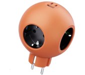 Regleta multienchufe con 3 tomas de corriente, 3680 W, adaptador UE, USB, tipo C, para el hogar y la oficina.