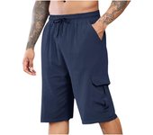 Shorts Men Training Workout Cargo Shorts Mens Basketball Sweat Shorts Casual Bermuda Shorts Drawstring with Pockets