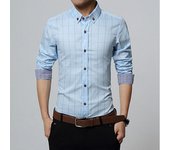 New fashion brand mens shirt cotton plaid men shirt slim fit social shirt men long-sleeved business camisas hombre m-5xl