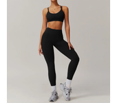 Cloud Sense Quick Dry Yoga Wear Set Cross Back Fitness Top Gym Tight Zipper Long Sleeve Outdoor Running Hip Lifting Sweatpants