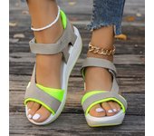 Sandalias tacón alto con cuña para mujer, zapatos informales de verano