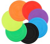 7 Piezas Frisbee para Perros,Juguete Perro Indestructible,Frisbee Perro Goma,Juguete de Disco Volador para Perro,Lanzar y Jugar