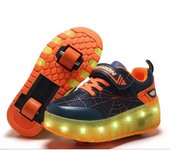 Rollers Skate Shoes For Boy Girls Led Usb Charging Roller Shoes Glowing Light Up Luminous Sneakers With Wheels Shoes