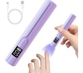 Mini Lámpara de Uñas UV, Asimebesty Lampara UV Led uñas, USB Secador de Uñas Portátil con 2 Temporizador 20/60S y LED Dispaly