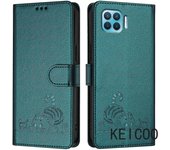 For Oppo Reno Find F17 A93 4 4f 5 X3 10 11 Lite 2020 Pro 4G Estampado Carcasa Protectora De Piel De Gatito
