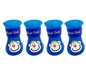 4Pcs Useful PVC Pets Rainshoe Cartoon Pattern Soft Puppy Rain Shoes Anti-Slip Candy Colors Dog Cat Rubber Boot for Outdoor
