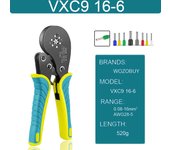 Tubular Terminal Crimping Tool Crimping Pliers HSC8 6-4A 0.25-10mm²/6-6A 0.25-6.0mm² Hand Tool Mini Wire Ferrule Fixture Kit