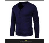 Nueva Chaqueta De Punto Para Hombres Estilo Casual Manga Larga Botones Color Sólido Con Bolsillos Suave Y Cálida Ropa De Otoño