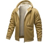 New Simplicity Solid Color Man Tops Winter Keep Warm Windproof Hooded Jackets 2024 Outdoors Leisure Fleece Thickening Coats Man