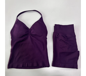 Women's Impact Gym Set, baless sleeveless T-shirt, high waisted seamless shorts, gym  sportswear, training set, 2 pieces.