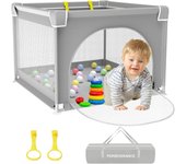 Parque Infantil Bebe,150x180cm Parque Bebe,XXL Parque De Juegos Bebé Plegable,Antideslizante y Anillo De Tracción Parque Infantil,Adecuado Para Interiores y Exteriores Con Base