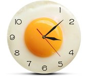 Fried Egg Poached Egg Wall Clock Egg Yolk Clock Digital Pointer Clock Canteen Restaurant Creative Acrylic Wall Clock