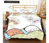 Kawaii Bubu and Dudu 3D Printing Anime Bedding Set Duvet Cover Comforter Bed Single Twin Full King Queen Size Bedding Set Kids