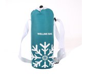 Funda de botella de agua con aislamiento de tela Oxford, calentador de botella de agua portátil impermeable con correa, bolsa de viaje para deportes al aire libre