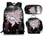 Classic Trendy Funny  3D Print 3pcs/Set pupil School Bags Laptop Daypack Backpack Lunch bag Pencil Case
