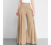 Spring Autumn Fashion Women High Waist Wide Leg Pants Female Elegant Flare Trousers Casual Solid Holiday Loose Long Pant New