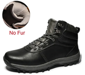 botas cálidas de invierno para hombre, botas de nieve de piel auténtica para hombre, botines de trabajo impermeables hechos a mano, zapatos altos para hombre