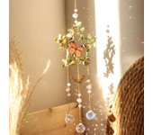 New Vine winding Butterfly Crystal Wind Chime Star Moon Hanging Rainbow Chaser Dream Catcher Home Garden Decor Windchimes