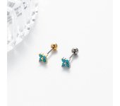 2Pcs Surgical steel ball End Labret Rings CZ Paved Tragus Helix Ear Stud Piercing Heart Lighting Daith Rook Cartilage Earrings