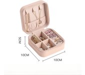 Caja de almacenamiento de joyas, anillo portátil y pendientes para joyas de viaje
