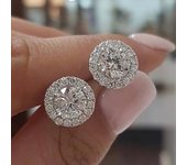 Elegant four carat wedge-shaped zirconia earrings, bright luxury jewelry, suitable for women, couples, gifts
