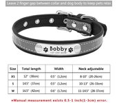 Perro personalizado Cuero PU, Collar de Perro personalizado, Collares mascotas grabado Free para Perros Pequeños, medianos