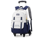 elementary school backpack with trolley for girls student Rolling Backpack with wheels children detachable wheeled backpack