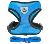 Arnés para perros pequeños y gatos, conjunto de arnés y correa ajustables para mascotas, chaleco transpirable para Pug, Chihuahua, Bulldog, accesorios para perros