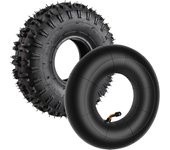 Inner Tube 4.10/3.50-4, Outer Tube 4.10-4 for Garden Rototiller Snow Blower Mowers Hand Truck Wheelbarrow Go Cart Kid