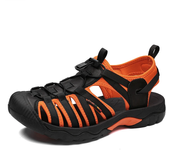 Nuevas sandalias de verano de cuero genuino para hombre, zapatos informales transpirables de diseño a la moda, sandalias de playa de fondo suave para hombre, talla grande 48