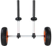 SucceBuy Heavy Duty Kayak Cart, 280 lbs Capacity, Detachable Canoe Trolley with 10'' Solid Tires, Adjustable Width