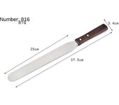 6/8/10/12 Inch High Quality Stainless Steel Wooden Handle Straight Diy Cream Cake Offset Spatula Tools