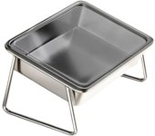 Raised Dog Food Bowls 15 Degree Inclined Neck Protection Cat Water Bowl Stainless Steel High Rack Pet Feeding Dish for Indoor