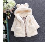Kids Girls Winter Warm Faux Fur Hooded Coat Fleece Jacket Outerwear_h BSSM