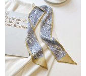 88x 7cm Wrap Poly Silk Slip Twill Y Narrow Edge perfume Small Long Scarf Design