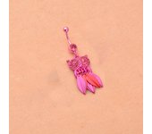 1Pc  4 Colors Cute Owl Body Piercings Navel Belly Button Rings Industrial Piercing Nombril Joias Ouro Piercing Bijoux Ombligo
