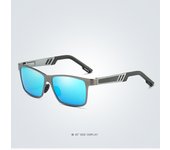 Gafas de sol polarizadas de aluminio y magnesio para hombre, patas de resorte, gafas de conducción de película colorida, gafas de pesca