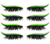 Delineador De Ojos Y Pestañas Reutilizables Stickers, Glitter Eyeliner Stickers Pestañas Postizas Maquillaje De Ojos Stickers