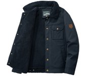 Chaqueta de Invierno para Hombre, Forro Polar, con Solapa, carga Térmica Militar