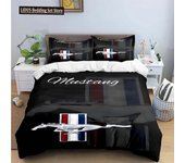 3D Print Mustang Car Logo Bedding Set Boys Girls Twin Queen King Size Duvet Cover Pillowcase Bed Boys Adult Home Textileextile