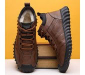 Zapatos de algodón para hombre de invierno con botas altas de algodón cálidas de terciopelo