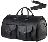 Portable Vintage Suit Storage Bag 2 in 1 Busines Travel Duffel Bag Men's Garment Bag Shoulder Trip Handbag Clothing Luggage Bag
