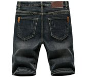 Summer Classic Shorts Jeans Men Denim Pants Straight Stretch Casual Cool  Thin Knee Length Blue Fashion Brand Daily Trousers